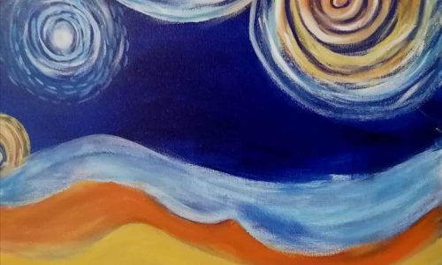 Umetniška slika Kričeče nebo