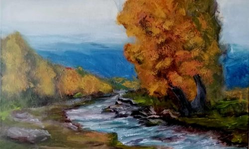 Umetniška slika Mogočno drevo