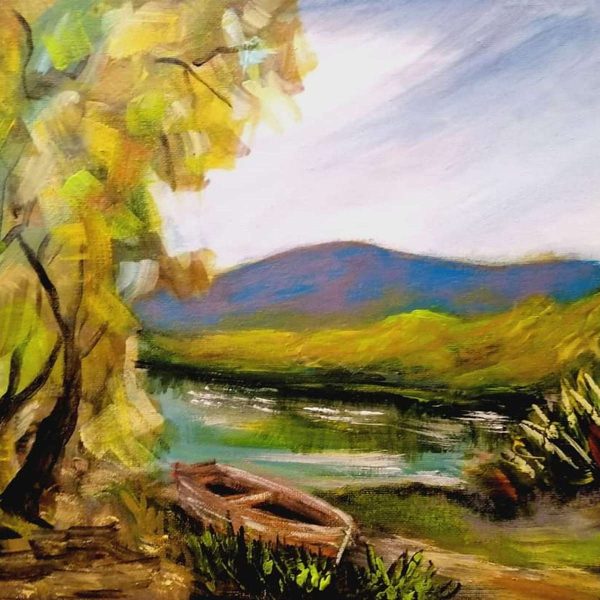 Umetniška slika Nasedli čoln Vstopna